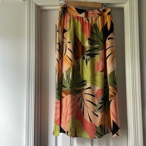 Palm print skirt